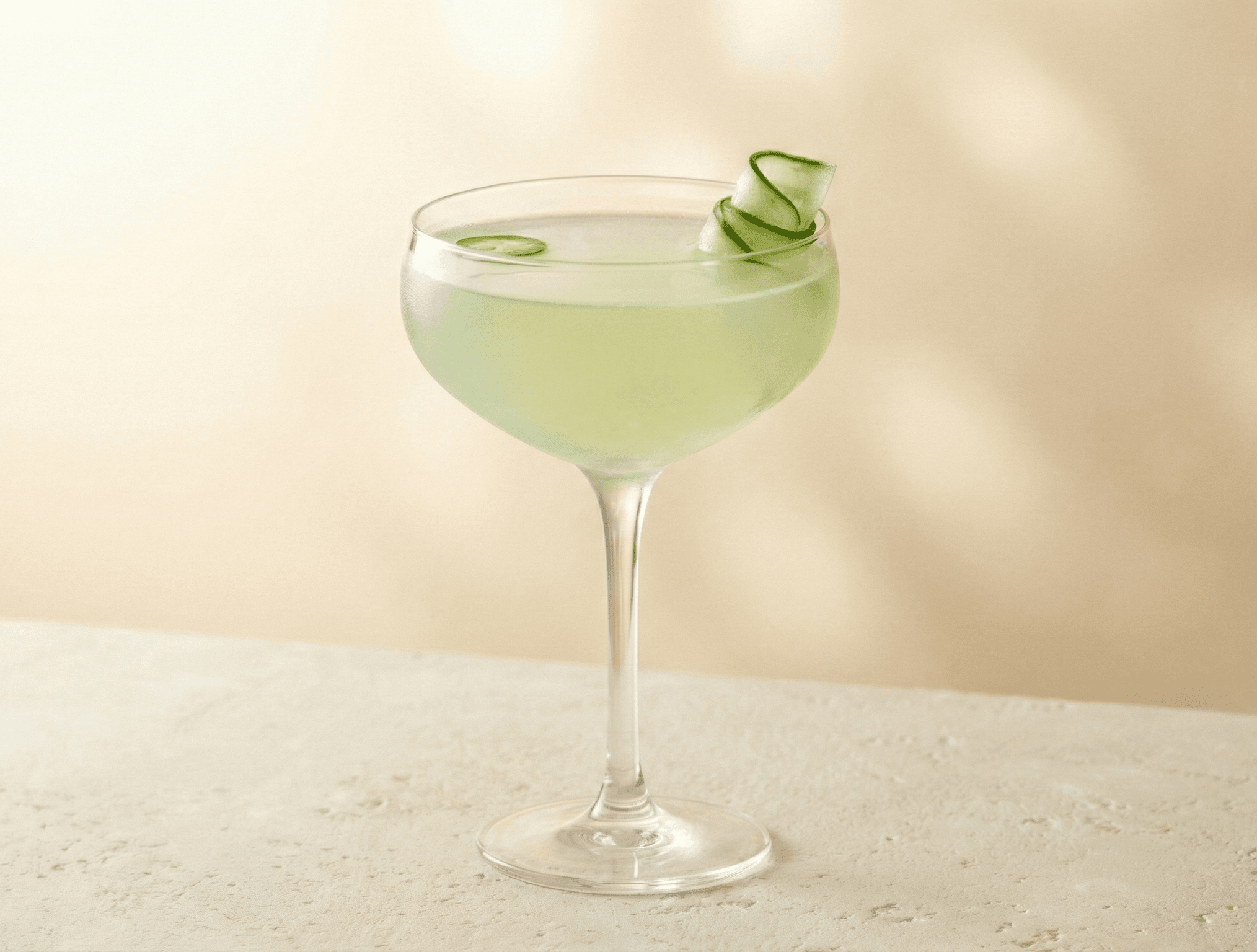 Smoked Cucumber Serrano Gimlet
